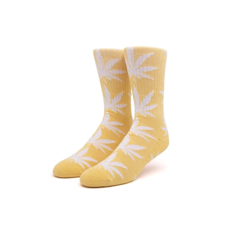 HUF Essentials Plantlife Socks Washed Yellow sold by Kong