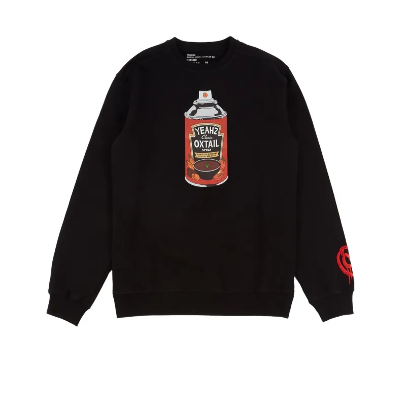Maharishi Teach X Maha OX Crew Sweat Organic Sweat 420 Black sold by Kong