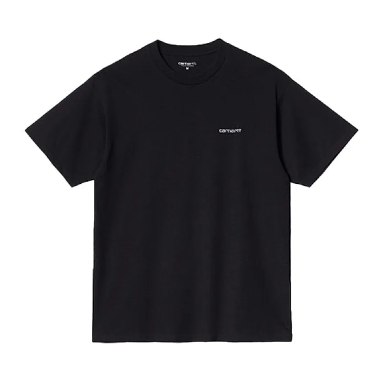 Carhartt WIP SS Script Embroidery T shirt Black White sold by Kong