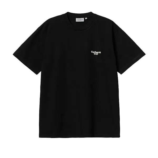 Carhartt WIP SS Paisley Script T shirt Black Wax Stone Washed sold by Kong