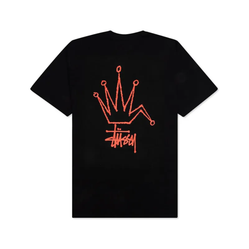 Stussy Broken Crown Tee Black sold by Kong