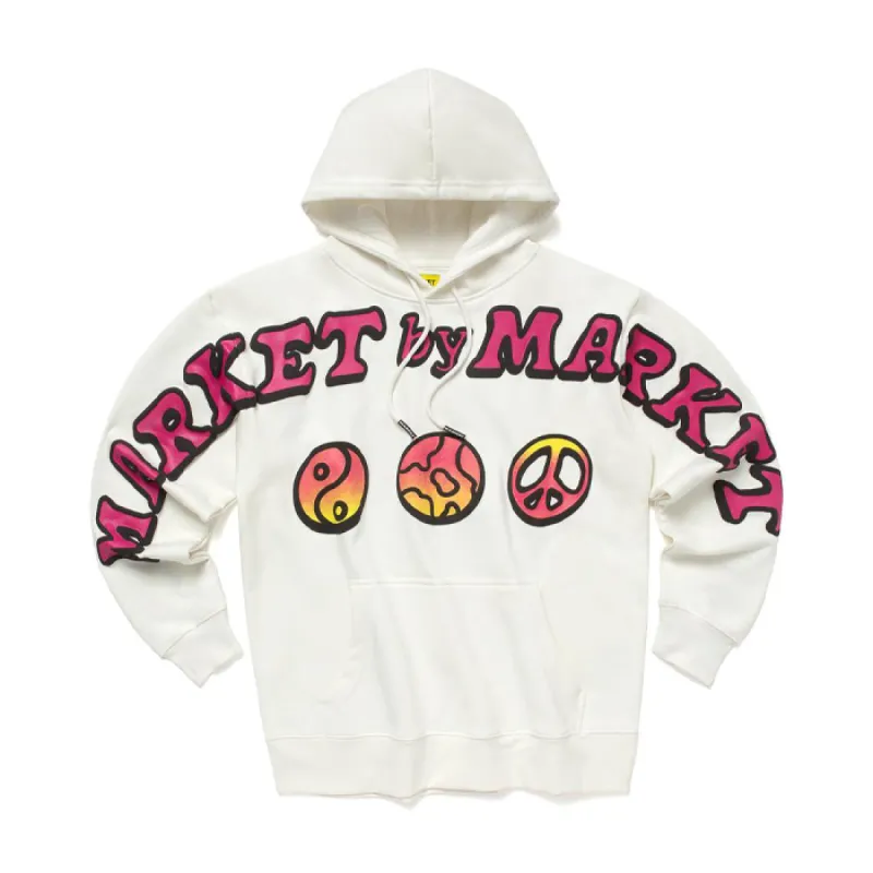 Market Cali Lock Peace Hoodie Cream sold by Kong