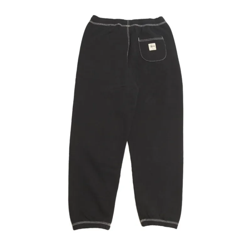 Stussy Contrast Stitch Label Pant Black sold by Kong
