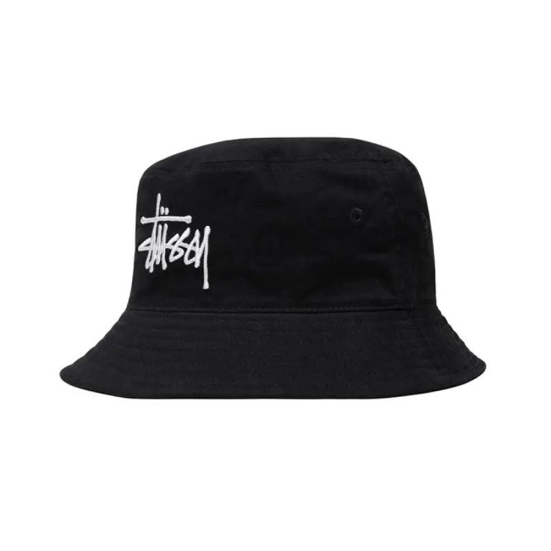 Stussy Brushed Big Basic Bucket Hat Black sold by Kong