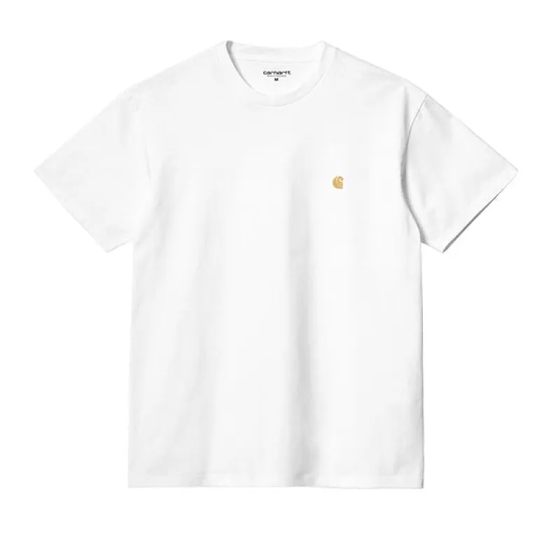 Carhartt WIP SS Chase T Shirt White Gold sold by Kong