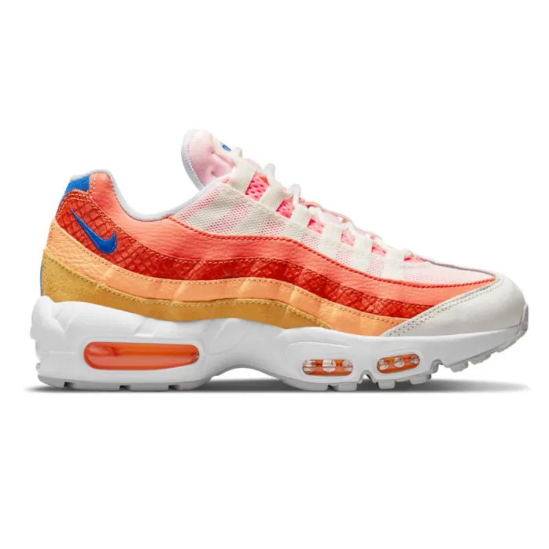 Nike WMNS Air Max 95 Camp Fire Orange Racer Blue Sail sold by Kong