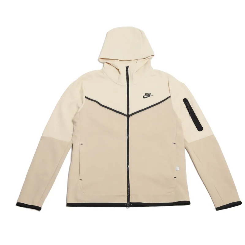 Nike Tech Fleece Hoodie Full Zip WindRunner Beach Grain Black sold by Kong