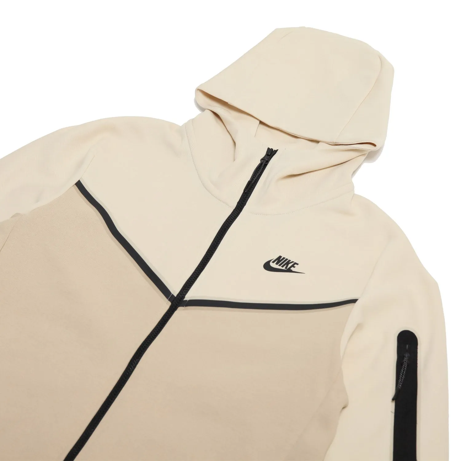 Nike Tech Fleece Hoodie Full Zip WindRunner Beach Grain Black sold by Kong product image thumbnail 2