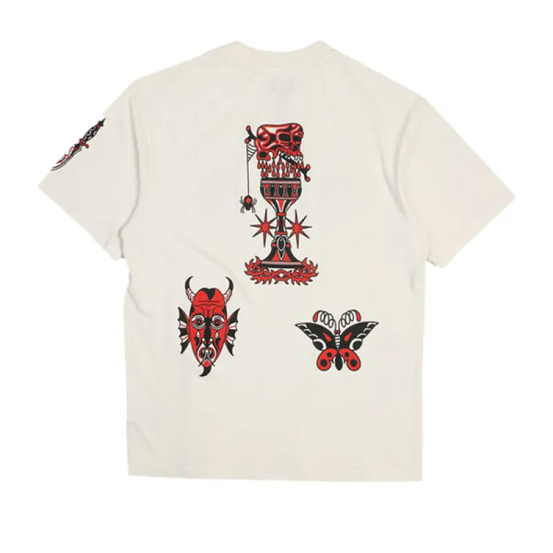 Edwin Teide Flash T shirt Whisper White made by Edwin