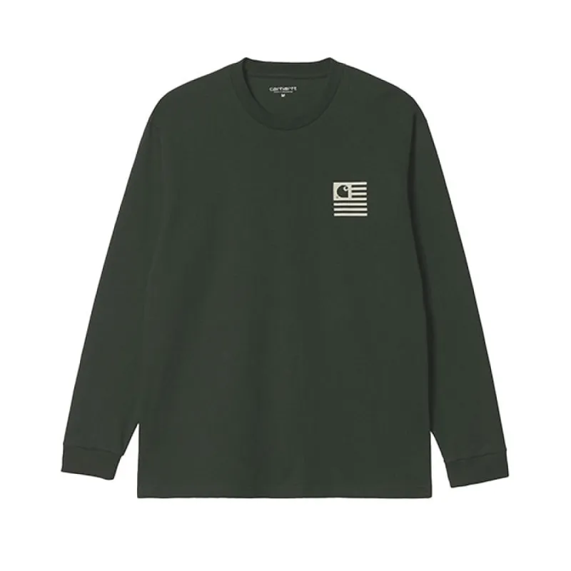 Carhartt WIP LS Book State T Shirt Dark Cedar Wax sold by Kong