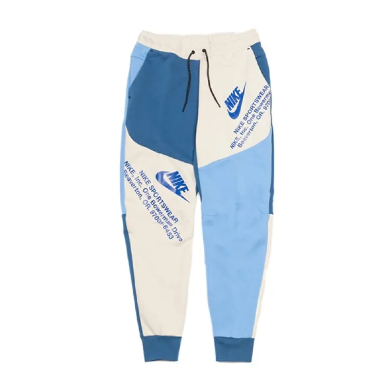 Nike Sportswear Tech Fleece Pant Light Bone Marina Blue sold by Kong