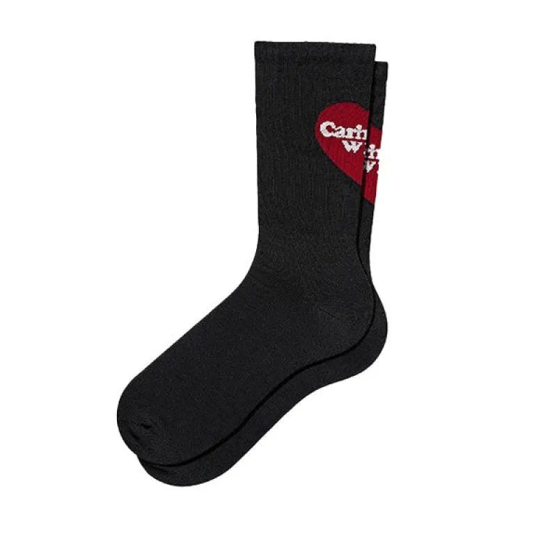 Carhartt WIP Heart Socks Black sold by Kong
