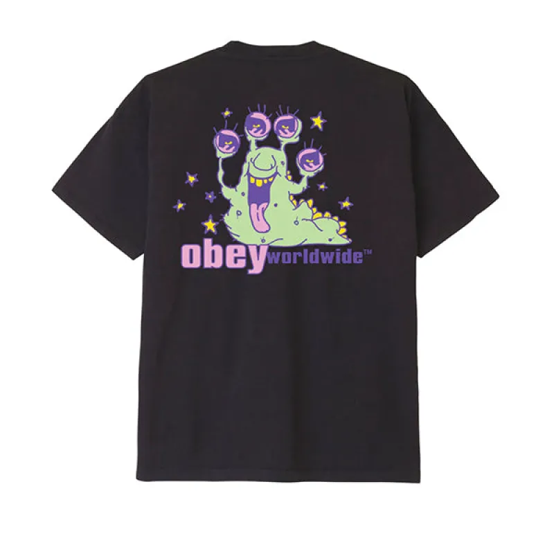 Obey Slime T shirt Off Black made by Obey