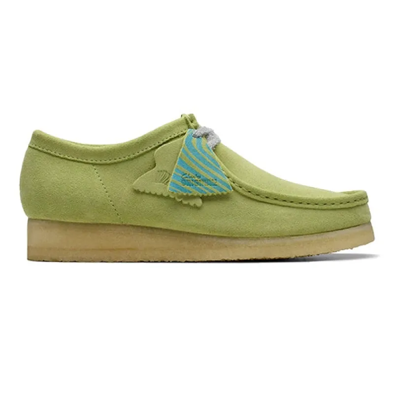 Clarks Wallabee Pale Lime Suede sold by Kong