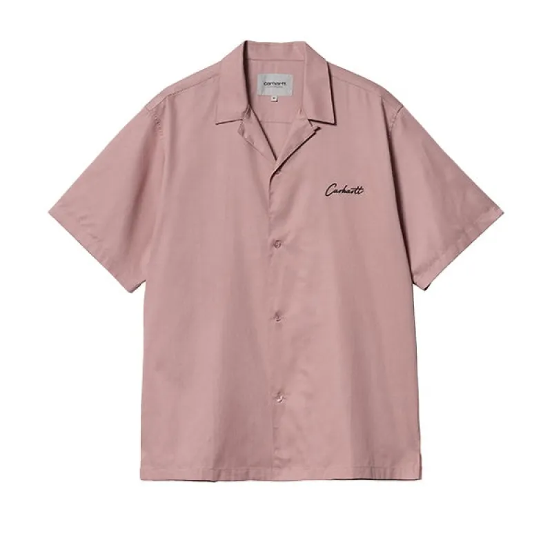 Carhartt WIP Delray Shirt Pink Black sold by Kong