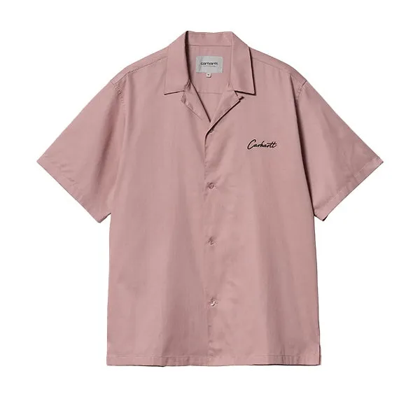 Carhartt WIP Delray Shirt Pink Black sold by Kong