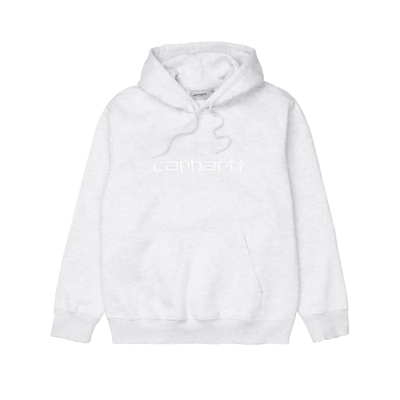 Carhartt WIP Hooded Carhartt Sweat Ash Heather/White sold by Kong