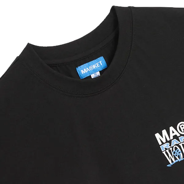Market Flowerbed T shirt Black sold by Kong product image thumbnail 3