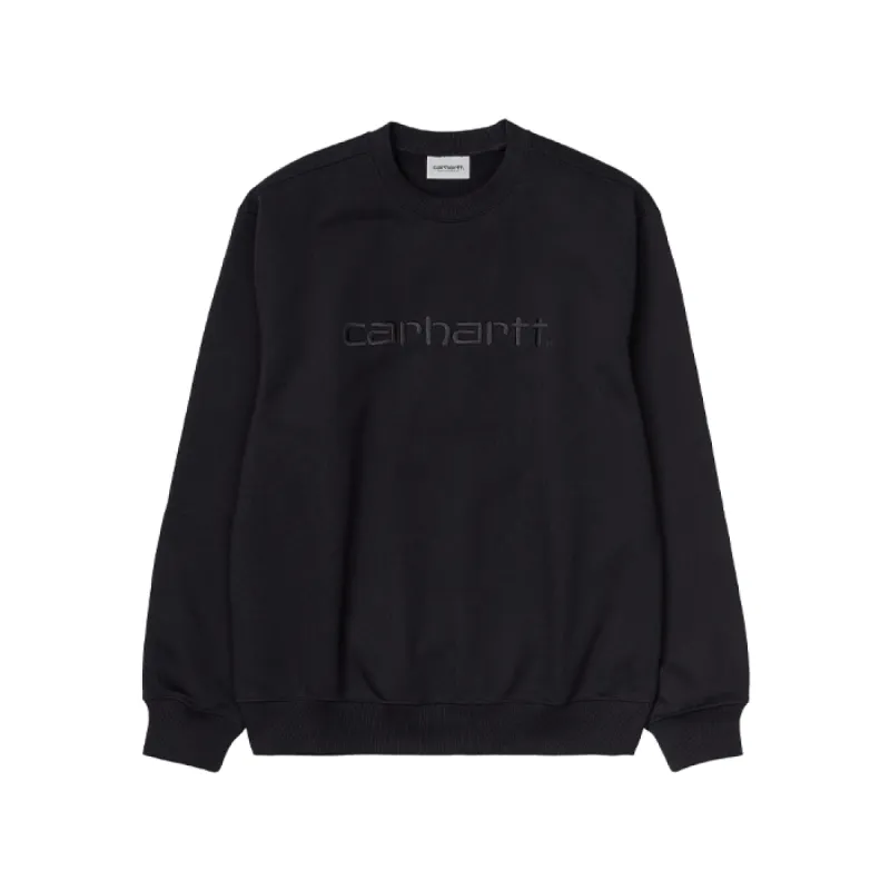 Carhartt WIP Script Sweat Black Black (FW21) sold by Kong