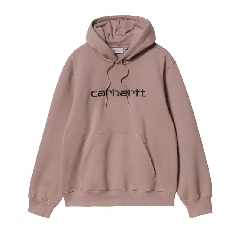 Carhartt WIP Hooded Sweat Earthy Pink Black sold by Kong