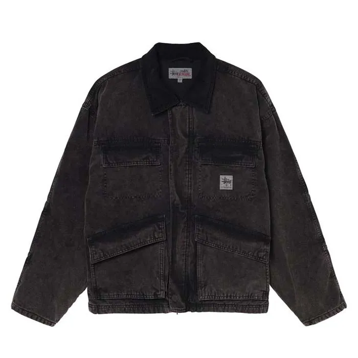 Stussy Washed Canvas Shop Jacket Black sold by Kong