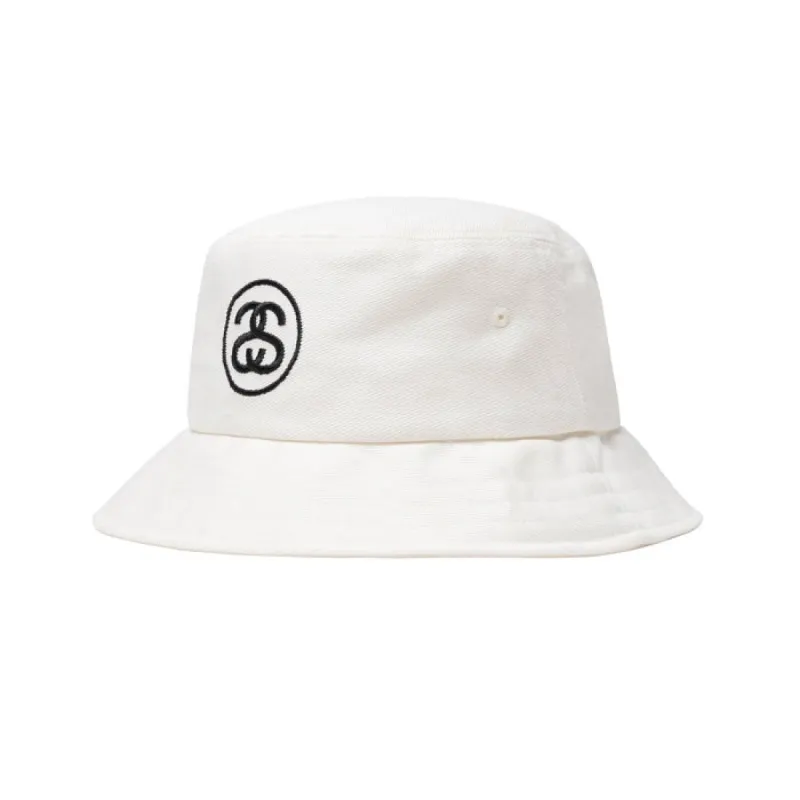 Stussy SS Link Deep Bucket Hat White made by Stussy