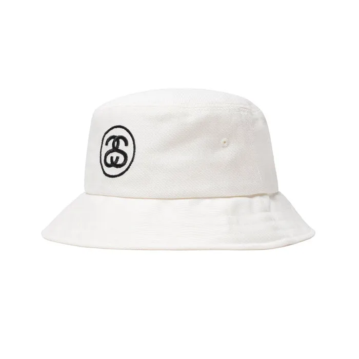 Stussy SS Link Deep Bucket Hat White | Parallel