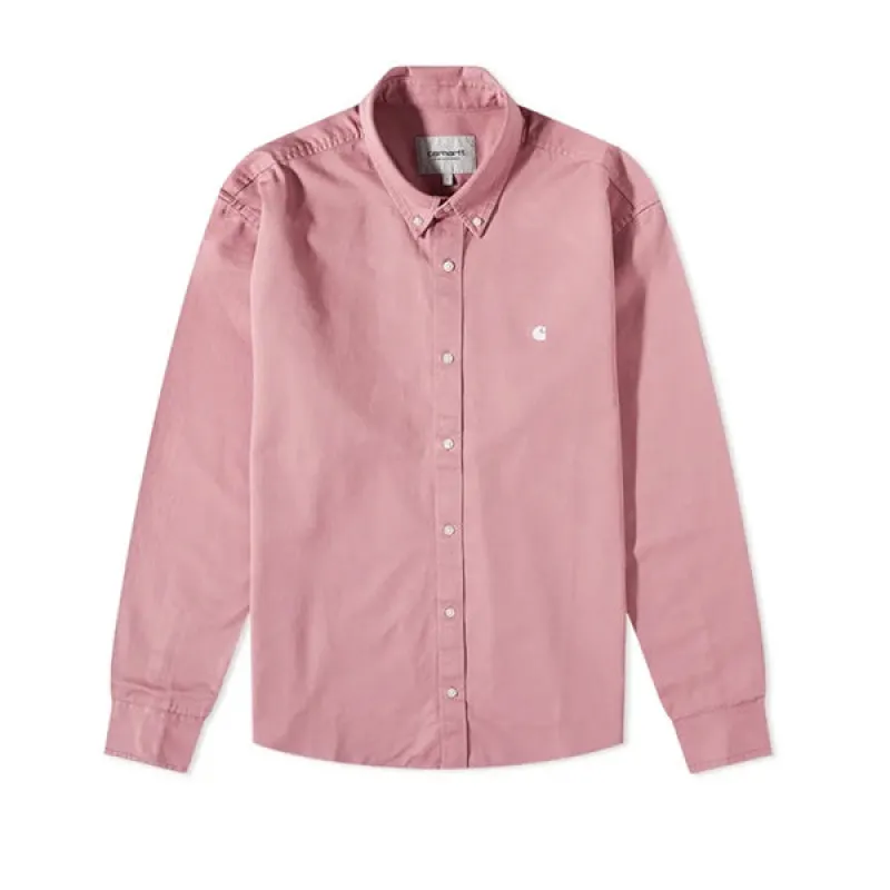 Carhartt WIP LS Madison Shirt Dahlia White sold by Kong
