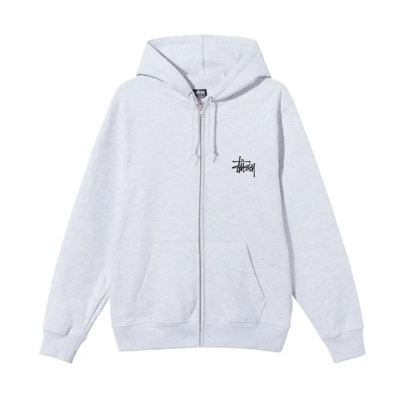 Stussy Basic Stussy Zip Hood Ash Heather sold by Kong
