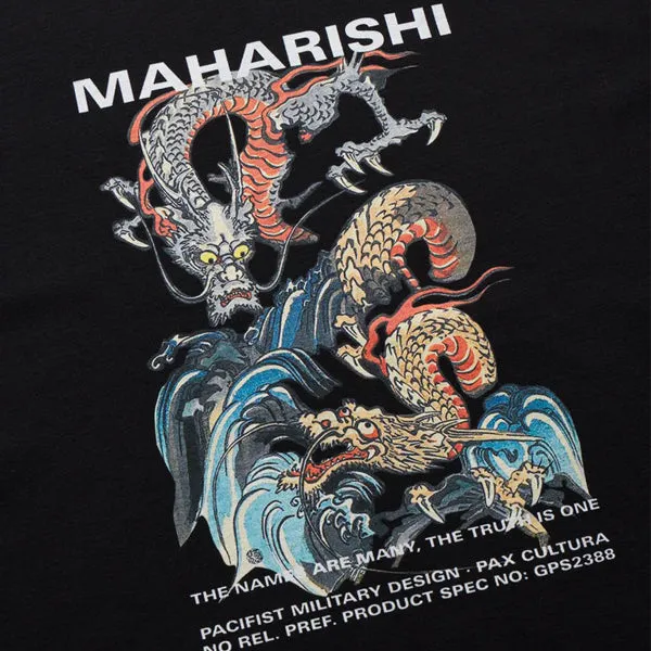Maharishi Double Dragons Organic T shirt Black sold by Kong product image thumbnail 3