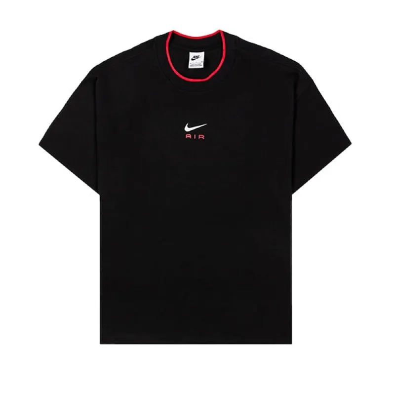 Nike Air L Fit T Shirt Black University Red sold by Kong