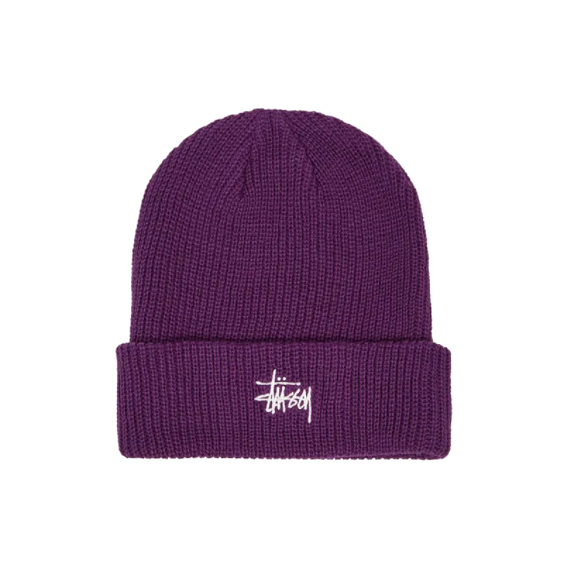 Stussy Basic Cuff Beanie Purple made by Stussy