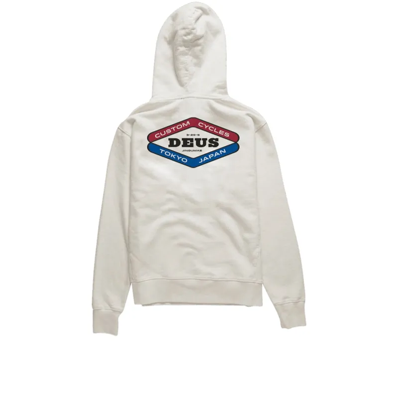 Deus Loco Hoodie Vintage White made by Kong