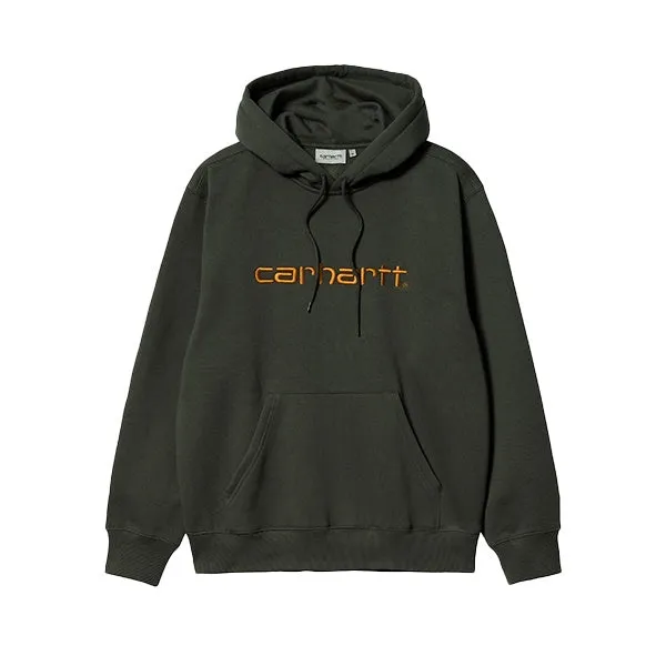 Carhartt WIP Hooded Carhartt Sweat Boxwood Ochre sold by Kong