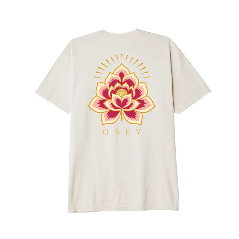 Obey Radiant Lotus T-shirt Cream made by Obey