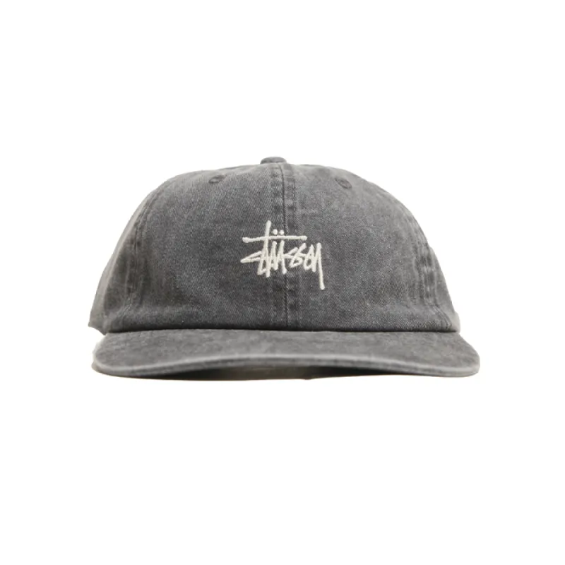 Stussy Washed Stock Low Pro Cap Charcoal sold by Kong