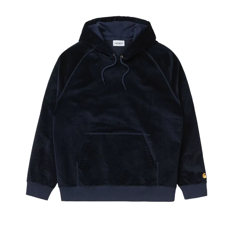 Carhartt WIP Hooded Cord Sweat Dark Navy Gold sold by Kong