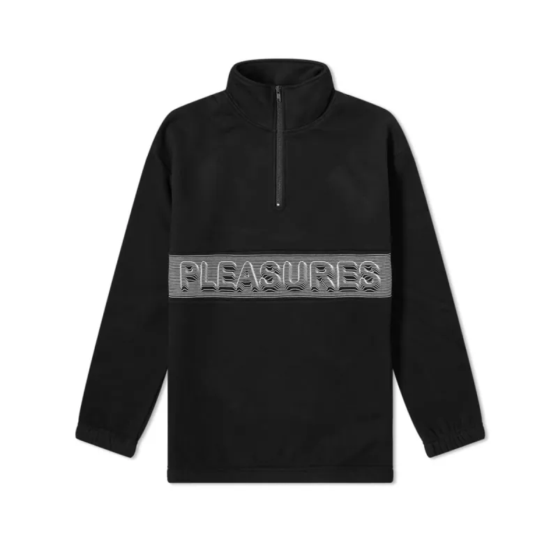 Pleasures Decline Quarter Zip Black sold by Kong