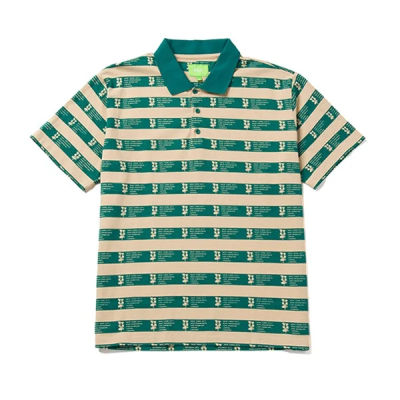 Huf Cartwright Printed Polo Tan sold by Kong
