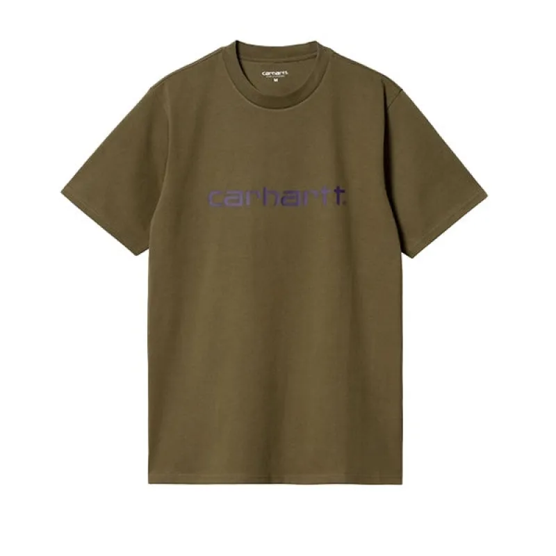 Carhartt WIP SS Script T shirt Highland Cassis sold by Kong