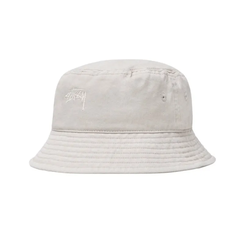 Stussy Washed Stock Bucket Hat Stone sold by Kong