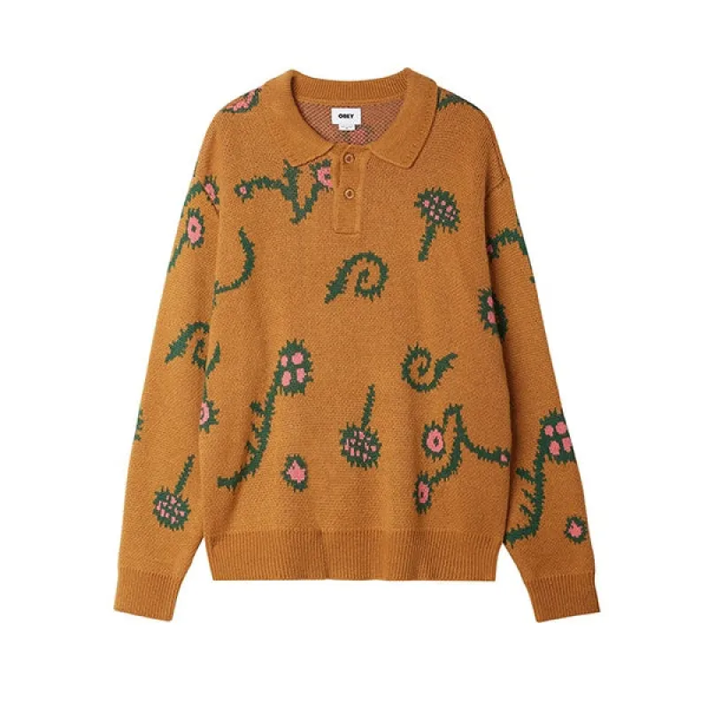 Obey Washer Sweater Brown Sugar sold by Kong