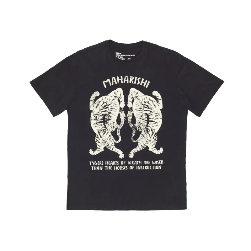 Maharishi Tigers Of Wrath T-Shirt Organic Jersey 190 Black sold by Kong