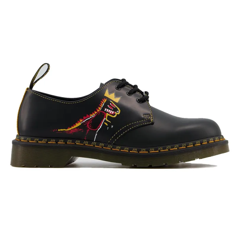 Dr. Martens x Basquiat II 1461 Pez Smooth Shoes Black Yellow made by Dr. Martens