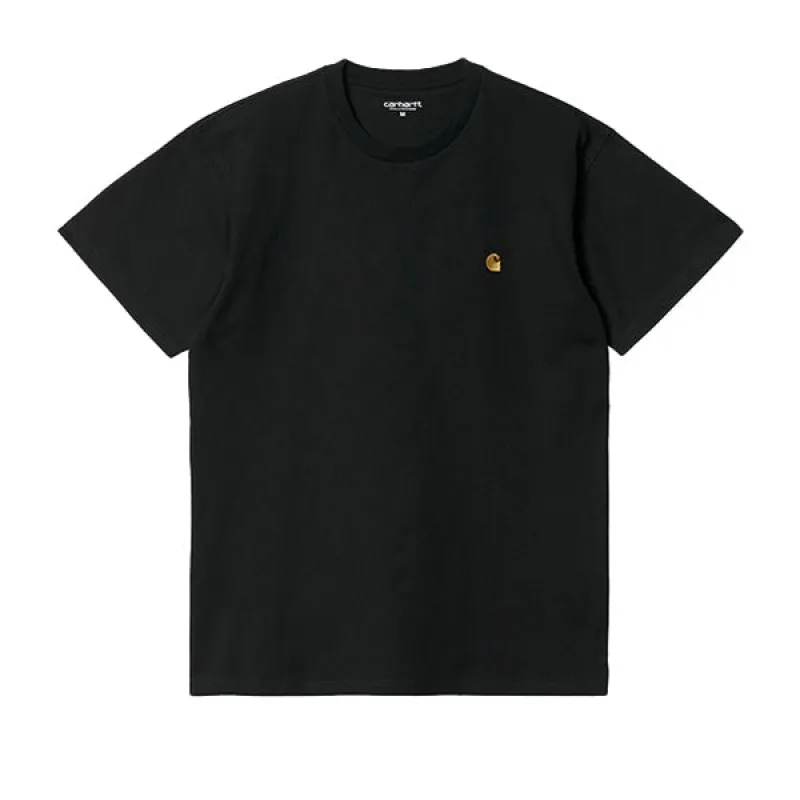 Carhartt WIP Chase T shirt Black Gold sold by Kong