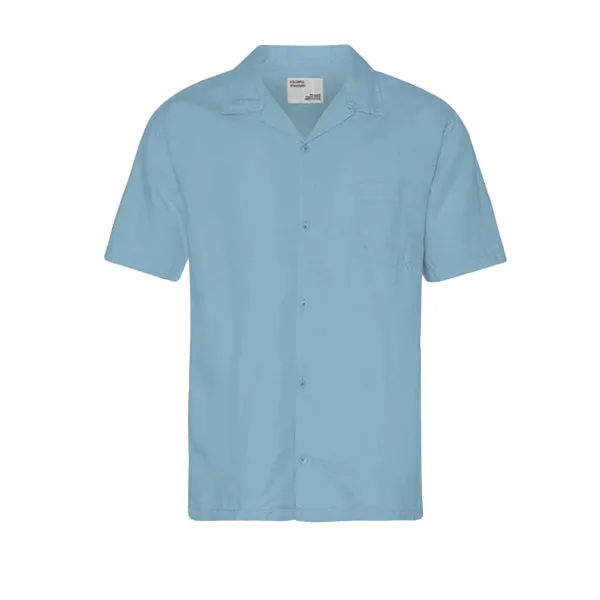 Colorful Standard Linen Short Sleeve Shirt Seaside Blue sold by Kong