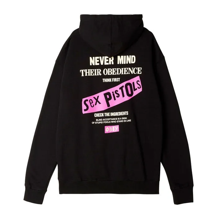 Obey Nevermind Obedience Hoodie Black sold by Kong