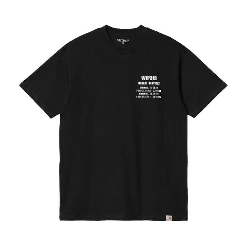 Carhartt WIP SS Freight Services T shirt Black sold by Kong