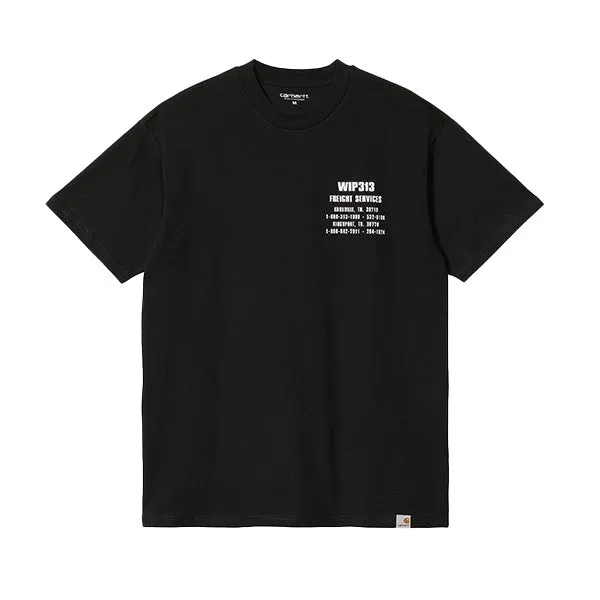 Carhartt WIP SS Freight Services T shirt Black sold by Kong