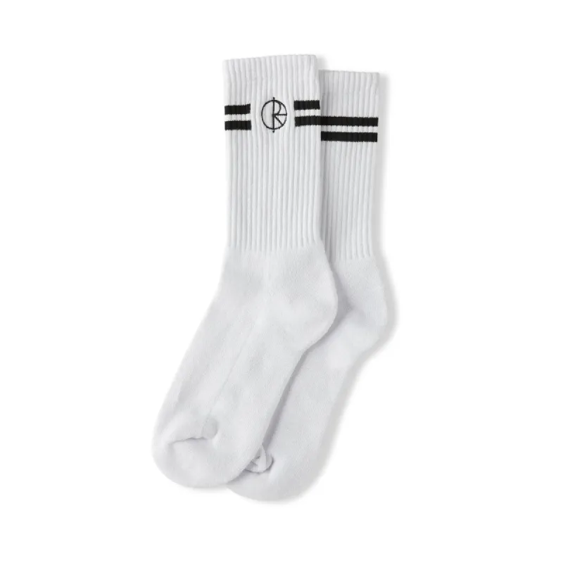 Polar Stroke Logo Socks White sold by Kong